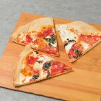Nona Pizza · Fresh mozzarella, fresh tomato sauce, fresh basil, olive oil and Romano cheese.