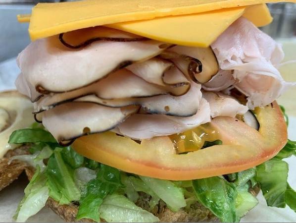 85. Love at First Bite Sandwich · Turkey, American cheese, lettuce, tomato and mayo