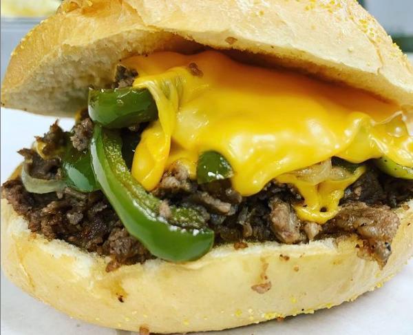 Philly Cheese Steak · Sliced steak with onion, pepper, and the cheese of your choice.