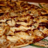 9. BBQ Chicken Pizza · BBQ sauce, chicken, onions.