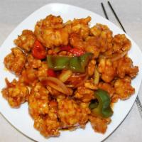 General Tso's Chicken · Choice of lightly breaded or non-breaded white meat chicken sautéed in a spicy ginger and ga...
