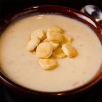 New England Clam Chowder  · Comes with bacon.