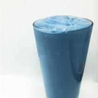 Blue Breakfast Smoothie · Blue Majik Spirulina, Banana, Avocado, Cacao, Maca, Medjool Dates, Cashew Milk