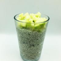 Chia Pudding · Cashew cream Chia pudding and fresh berries/apples/and or bananas 