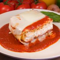 Meat Lasagna · Oven baked with seasonal ground beef, ricotta cheese and mozzarella. Served with fresh, hot ...