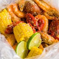 Combo A     · Live crawfish, big head shrimp, corn and potato.