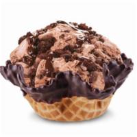 Chocolate Devotion · Chocolate ice cream with chocolate chips, brownie and fudge.