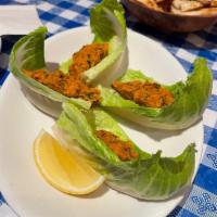 Lentil Kofte · red lentils,bulgur,lettuce