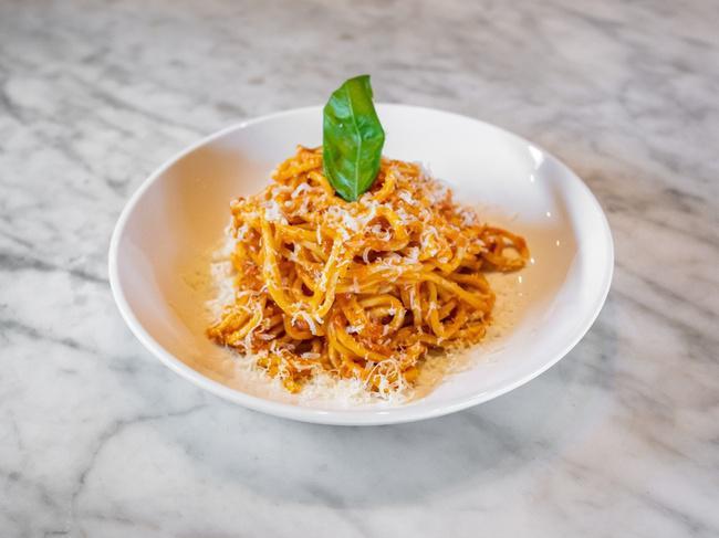 Spaghetti Pomodoro · pomodoro, basil, parmesan