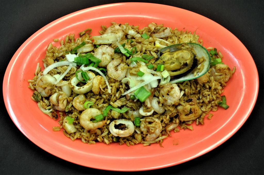 USA Seafood Fried Rice · Squid, octopus and shrimp.