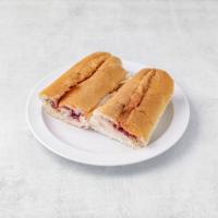 Roasted Turkey Sandwich · Bacon, Brie cheese and cranberry sauce.