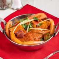 Kadai Chicken · Chicken with bell pepper and onion in spicy sauce.