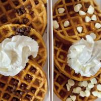 Waffles · Delicious protein treat. 24 grams of protein, 195 calories.