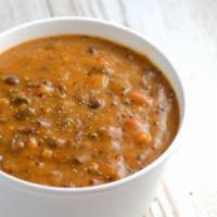 Vegan Chili  · A hearty blend of red quinoa, black beans, sweet potatoes, tomatoes and peppers finished wit...