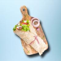 Falafel Fritter Wrap  · Exotic pita bread filled with falafel, lettuce, tomatoes, choice of toppings, and top it off...