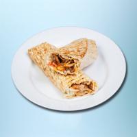 Chicken Wrap  · Exotic pita bread filled with chicken, lettuce, tomatoes, choice of toppings and top it off ...