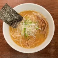 Vegan Miso · Vegan based broth, House made Miso Sauce, Ground Soy Meat, Bean Sprouts, Menma, Scallions, N...