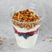 Parfait · Whole milk, Greek yogurt, berries, almond granola.