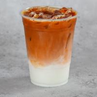Red Tea Latte  · Hot or iced. Rooibos tea shot and steamed milk (decaffeinated), lightly sweetened with honey...