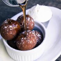 FRENCH TOAST FRITTERS · STUFFED WITH NUTELLA AND CURRANT JELLY