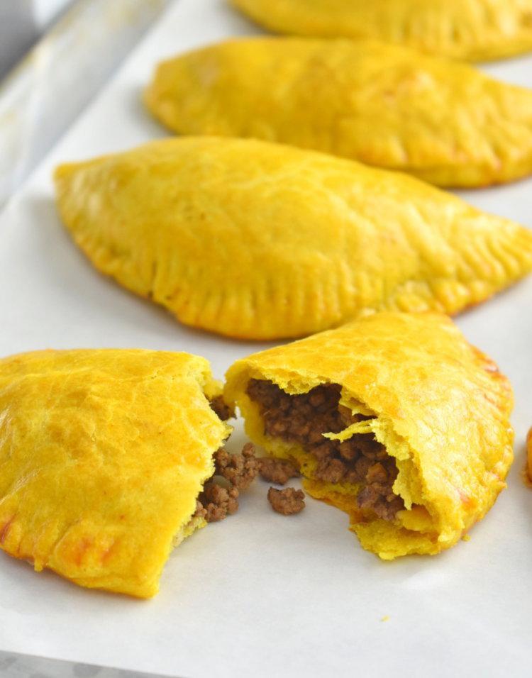 Beef Patty · Jamaican Beef Patties Filled With Spicy Beef In A Buttery Flaky Crust. Comes With A Side Of Marinara.
 