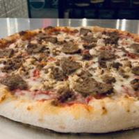 Meat Lover Pizza · Chicken, beef pepperoni, meatballs, tomato sauce and mozzarella.