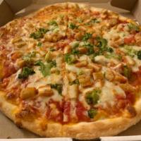 Chicken & Broccoli Pizza · Chicken, Broccoli, Mozzarella, Tomato Sauce.