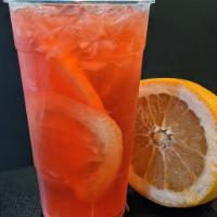 GF2O · Grapefruit jasmine tea with fresh grapefruit.