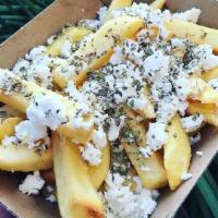 Greek fries · French fries with Feta cheese and oregano