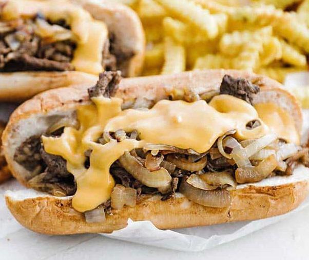 Chicken Philly Cheese Steak · American cheese, peppers and onions on a hero.