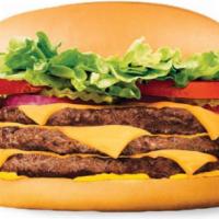 Double beef burger · A burger served with 2 beef patties.