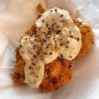Big Rig Fried Chicken · Tender 8 oz. boneless chicken thigh marinated in a buttermilk blend and dredged in a light, ...