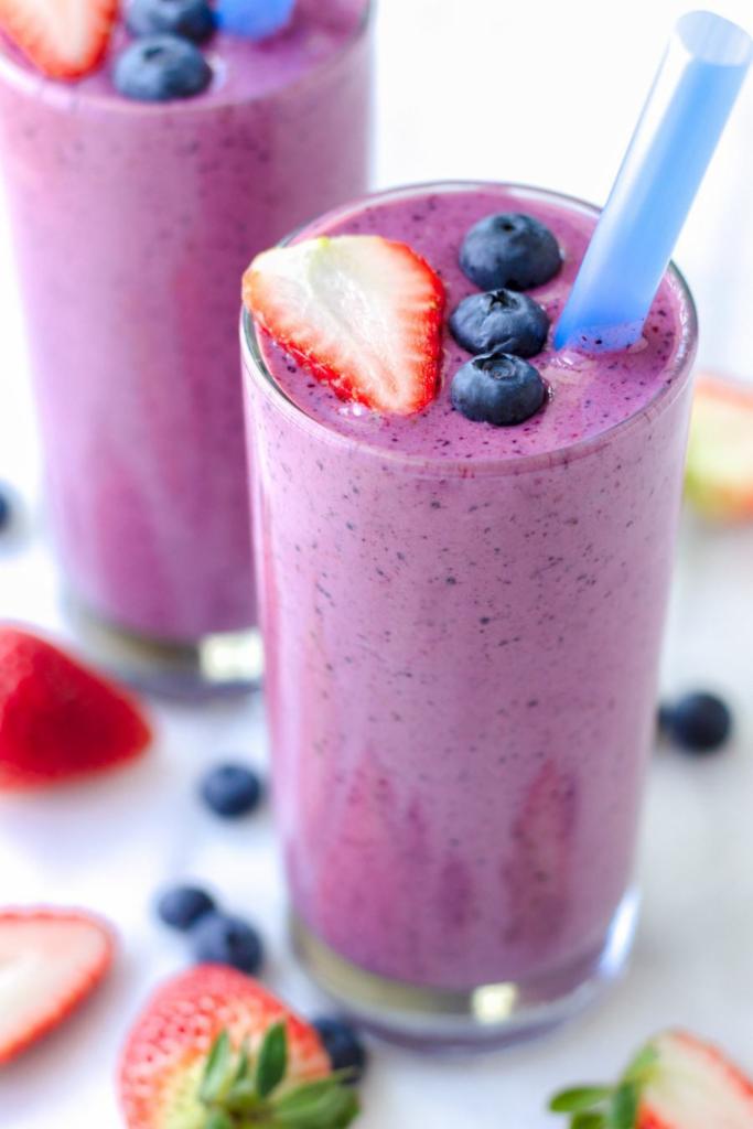 11. Berry Maxx Smoothie · Strawberry, blueberry, banana, peanut butter, and vanilla whey protein. 