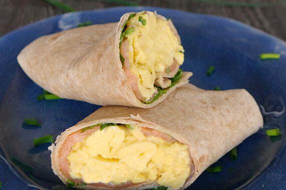 2. Classic Egg Wrap Breakfast · Boar's Head turkey ham, 2 eggs cheese, and home fries on a white wrap.