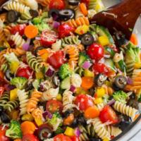 8. Into Pasta Salad · Spinach, sundry tomato, garlic, cherry tomato, olive oil.