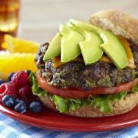 5. The Ali Burger · Avocado, jalapeno, lettuce, tomato, pepper jack cheese, ranch dressing.