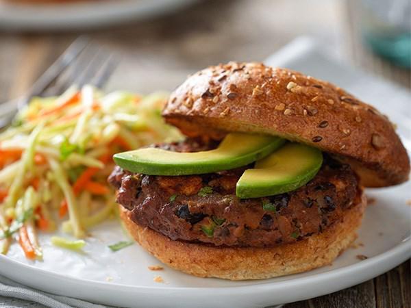6. The Vegan Burger · Veggie patty with lettuce, tomato onion, and vegan cheese.