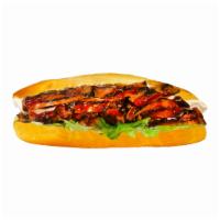 Chicken Teriyaki Sub · Served with lettuce, carrots & House Nara Ranch sauce (contains dairy) on daily baked fresh ...