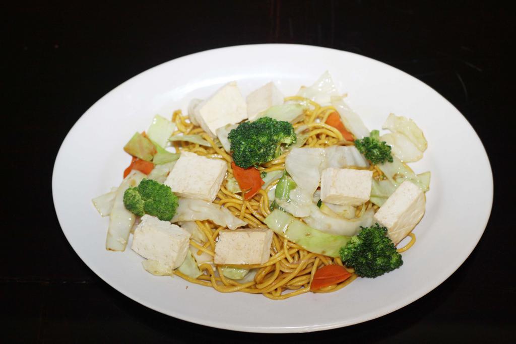 Tofu Yakisoba Noodles · Vegetarian. Stir fried Yakisoba noodles with House sauce & assorted vegetables & Tofu