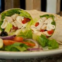 Grilled Chicken Wrap · Comes with roasted red peppers and mozzarella.