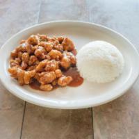 Orange Chicken  Combo Dinner · Served with choice of side.