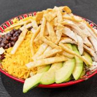 Rodeo Salad · Cajun grilled chicken, avocado, black bean corn relish, and American cheese on garden greens...