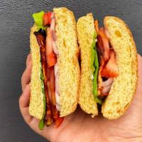 CLASSIC BLT ON A ROLL · CRIPSY BACON, LETTUCE AND TOMATO ON A ROLL