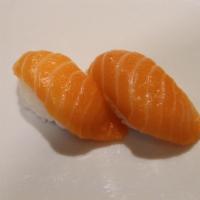 Salmon · 2 pieces. Sake.  Nigiri.