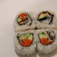 Veggie Roll · 8 pieces. Cucumber, carrot, and cabbage.