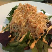 A3. Kani Salad · Crab meat, crunch, and spring mix with spicy mayonnaise.