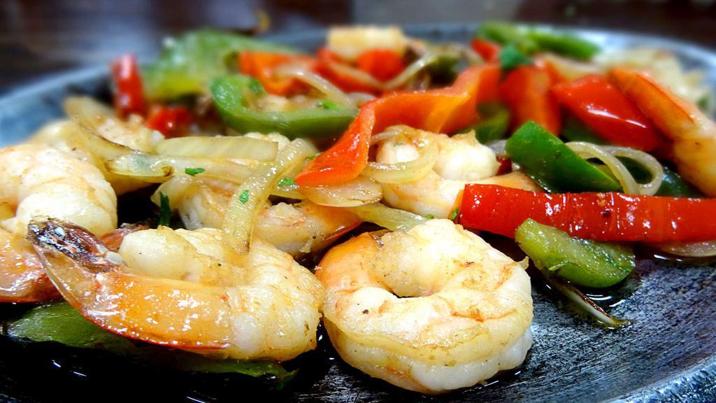 Camarones a la Plancha · Grilled Shrimp. Served With Your Choice of 2 Sides.