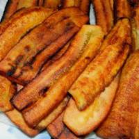 Platano Maduro (Maduros) · Sweet fried plantains 
Platano maduro