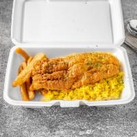 Fried Catfish · Intricately Seasoned catfish fried to a golden perfection. 
