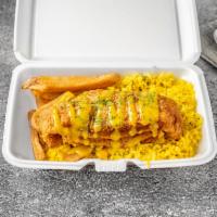 Honey Mustard Catfish · Delicious fried catfish drizzled with delicious golden honey mustard
